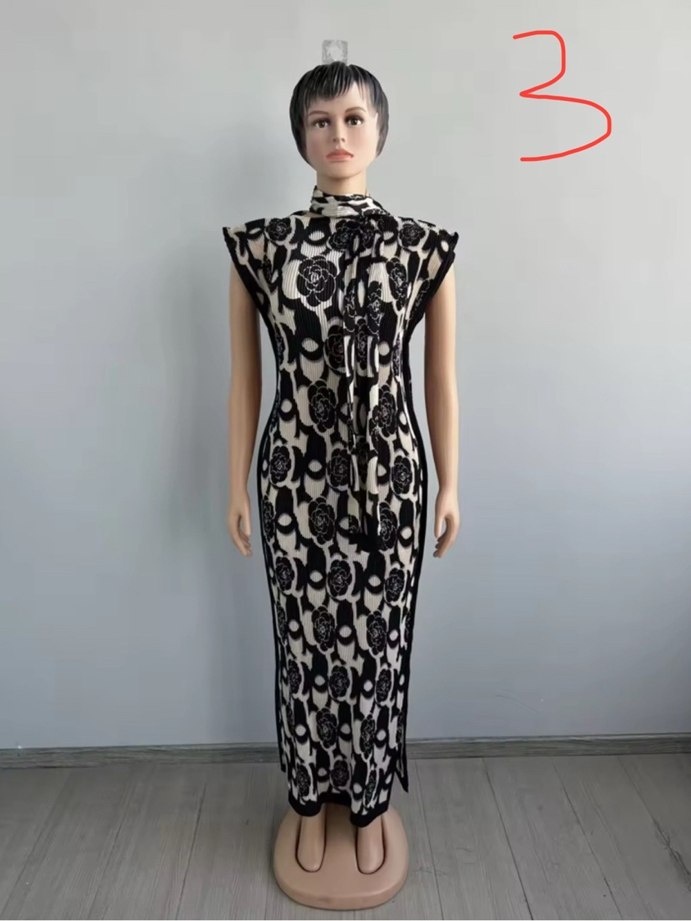 Fashion Buba Silk Dress With Scarf - Picture 4 of 11